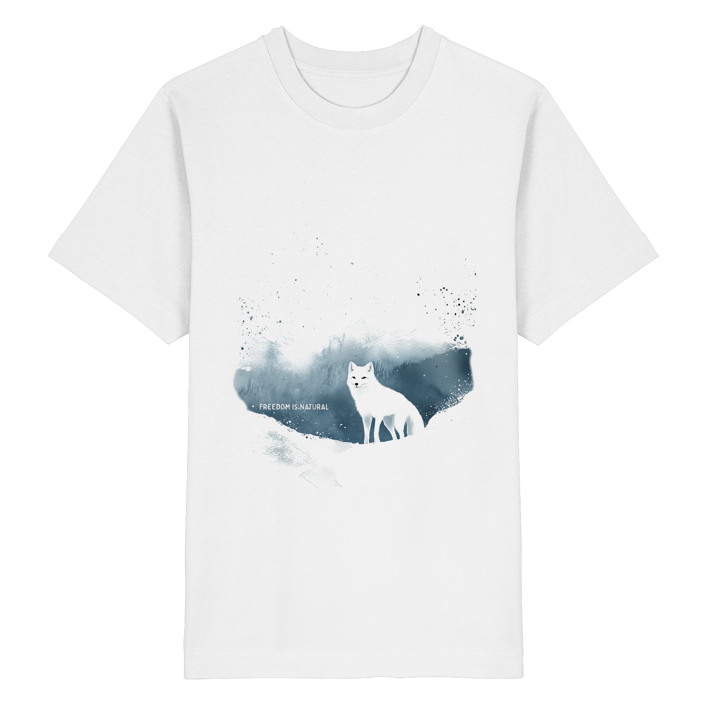 Schneefuchs Watercolor Style - Heavy Oversized Organic Shirt