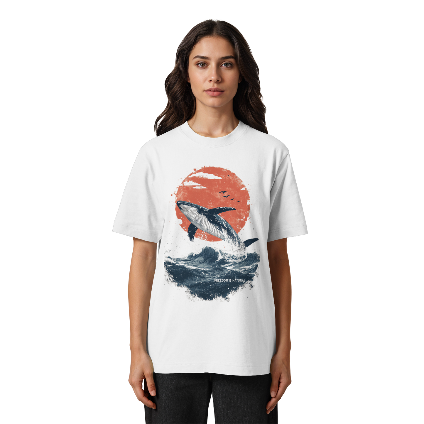 Wal Watercolor Style - Heavy Oversized Organic Shirt