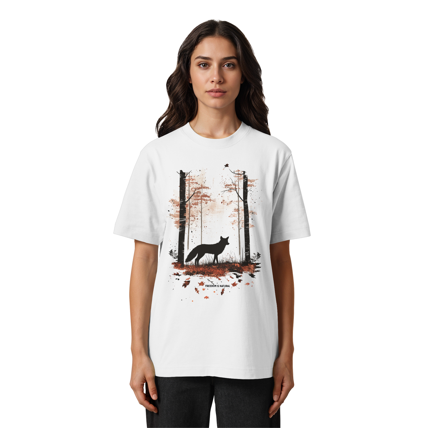 Fuchs Watercolor Style - Heavy Oversized Organic Shirt