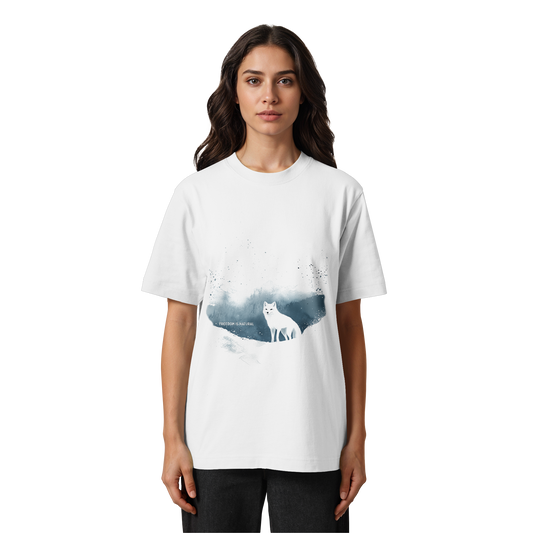 Schneefuchs Watercolor Style - Heavy Oversized Organic Shirt