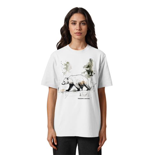 Bär Sketch Art Style - Heavy Oversized Organic Shirt