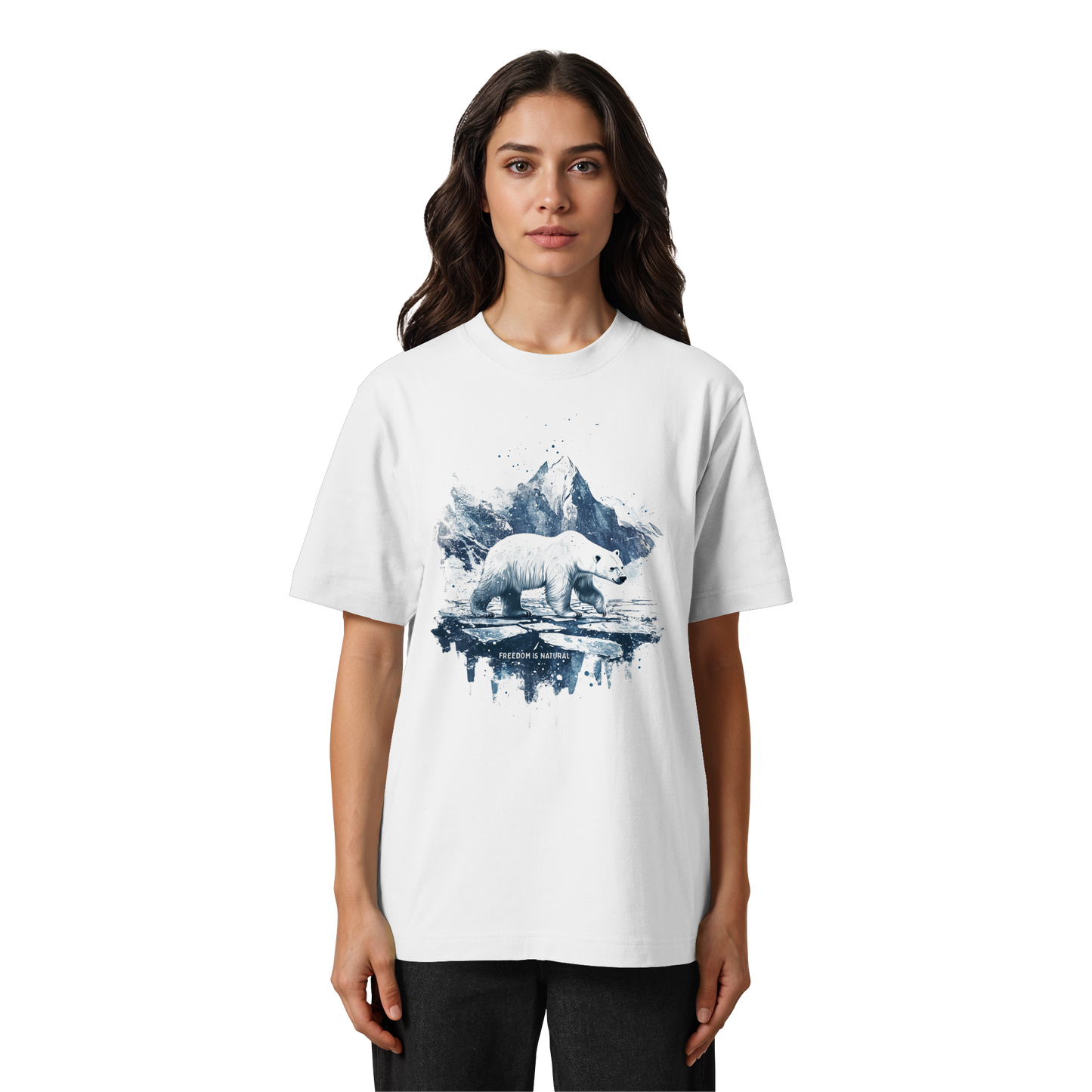 Eisbär Watercolor Style - Heavy Oversized Organic Shirt