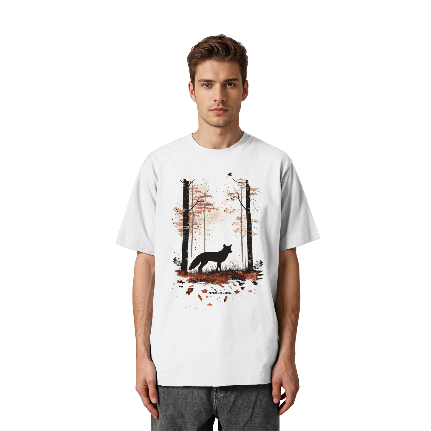 Fuchs Watercolor Style - Heavy Oversized Organic Shirt