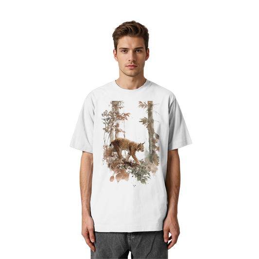 Luchs Watercolor Style - Heavy Oversized Organic Shirt