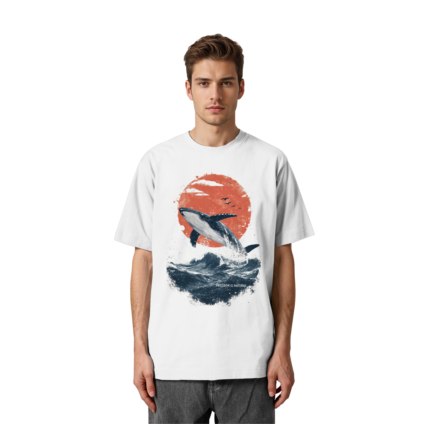 Wal Watercolor Style - Heavy Oversized Organic Shirt