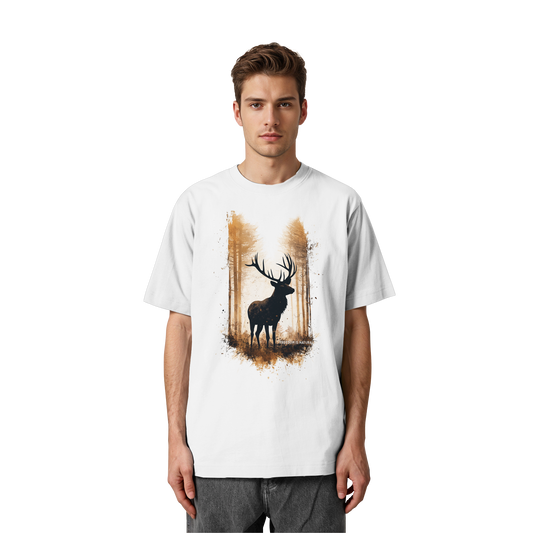 Hirsch Watercolor Style - Heavy Oversized Organic Shirt