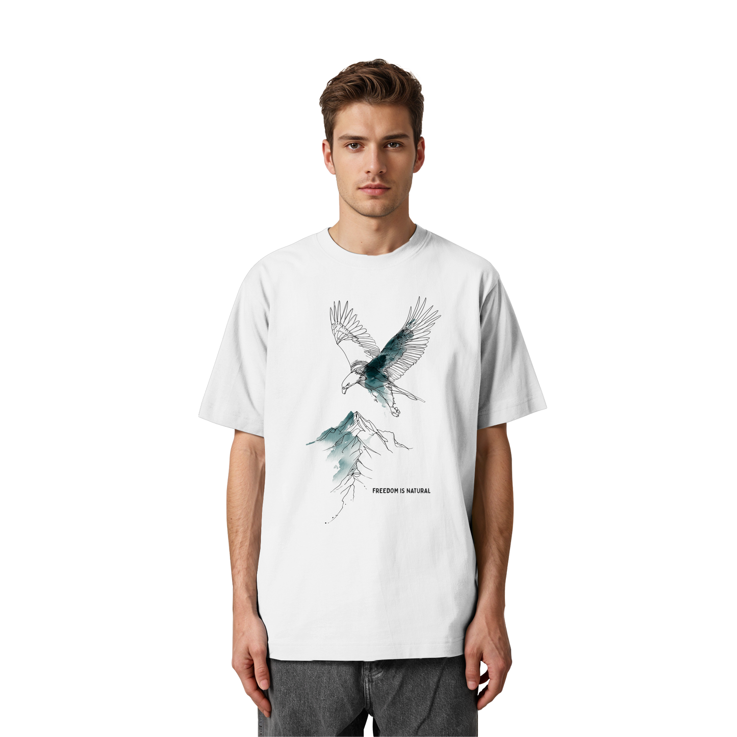 Adler Sketch Art Style - Heavy Oversized Organic Shirt