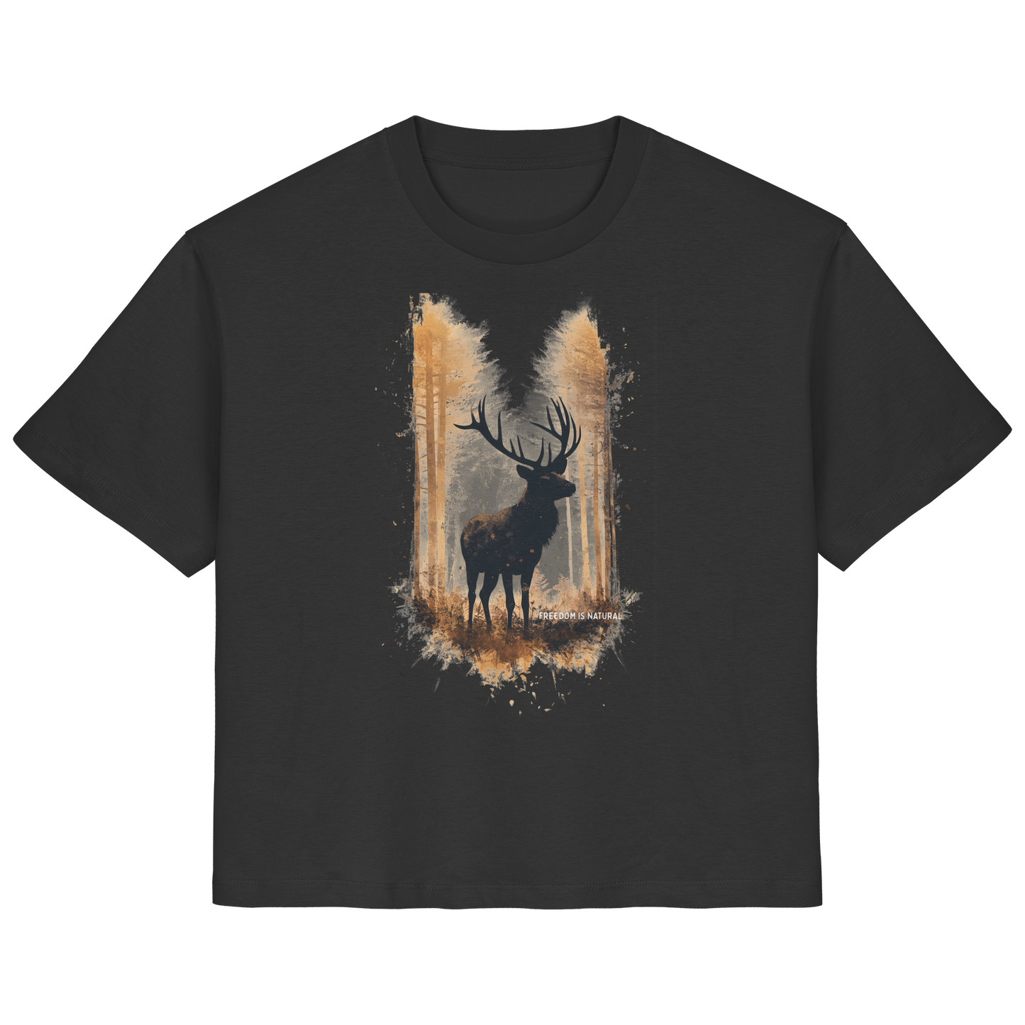 Hirsch Watercolor Style - Ladies Organic Shirt