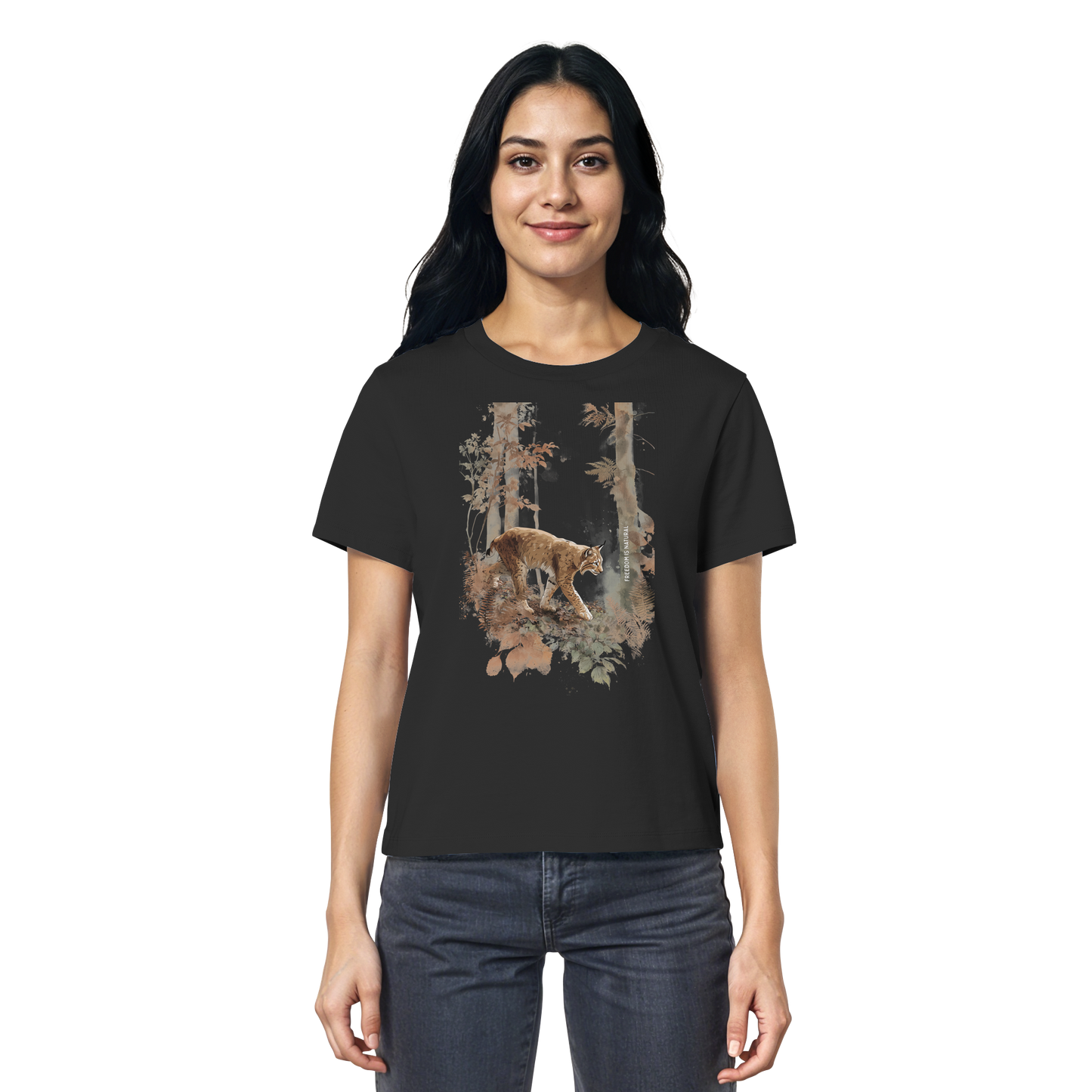 Luchs Watercolor Style - Ladies Organic Shirt