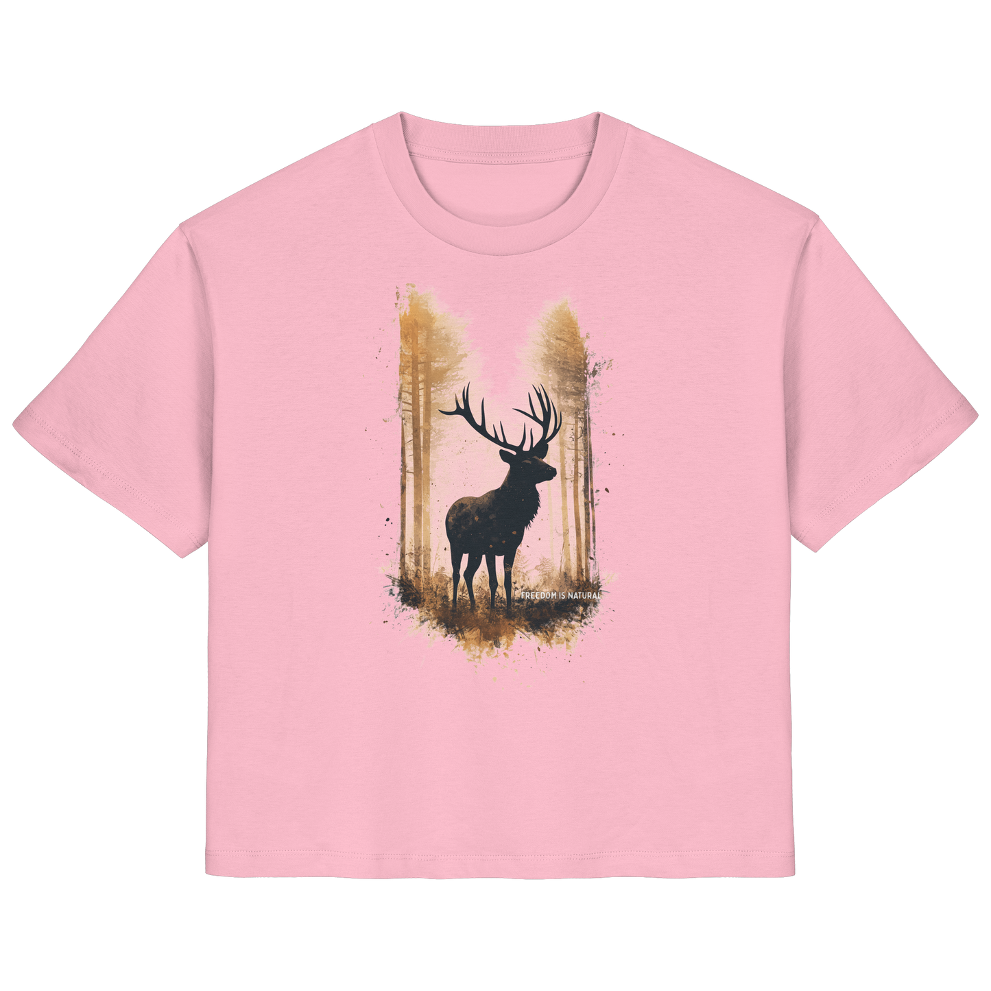 Hirsch Watercolor Style - Ladies Organic Shirt