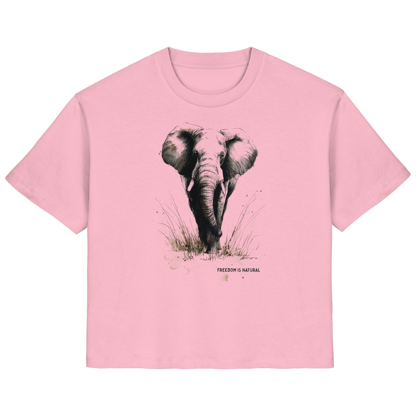 Elefant Sketch Art Style - Ladies Organic Shirt