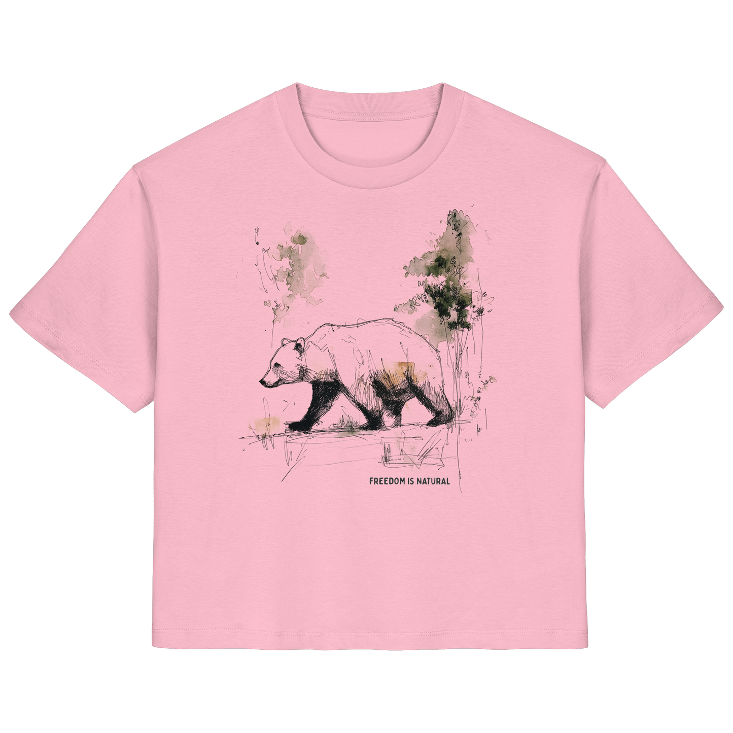 Bär Sketch Art Style - Ladies Organic Shirt