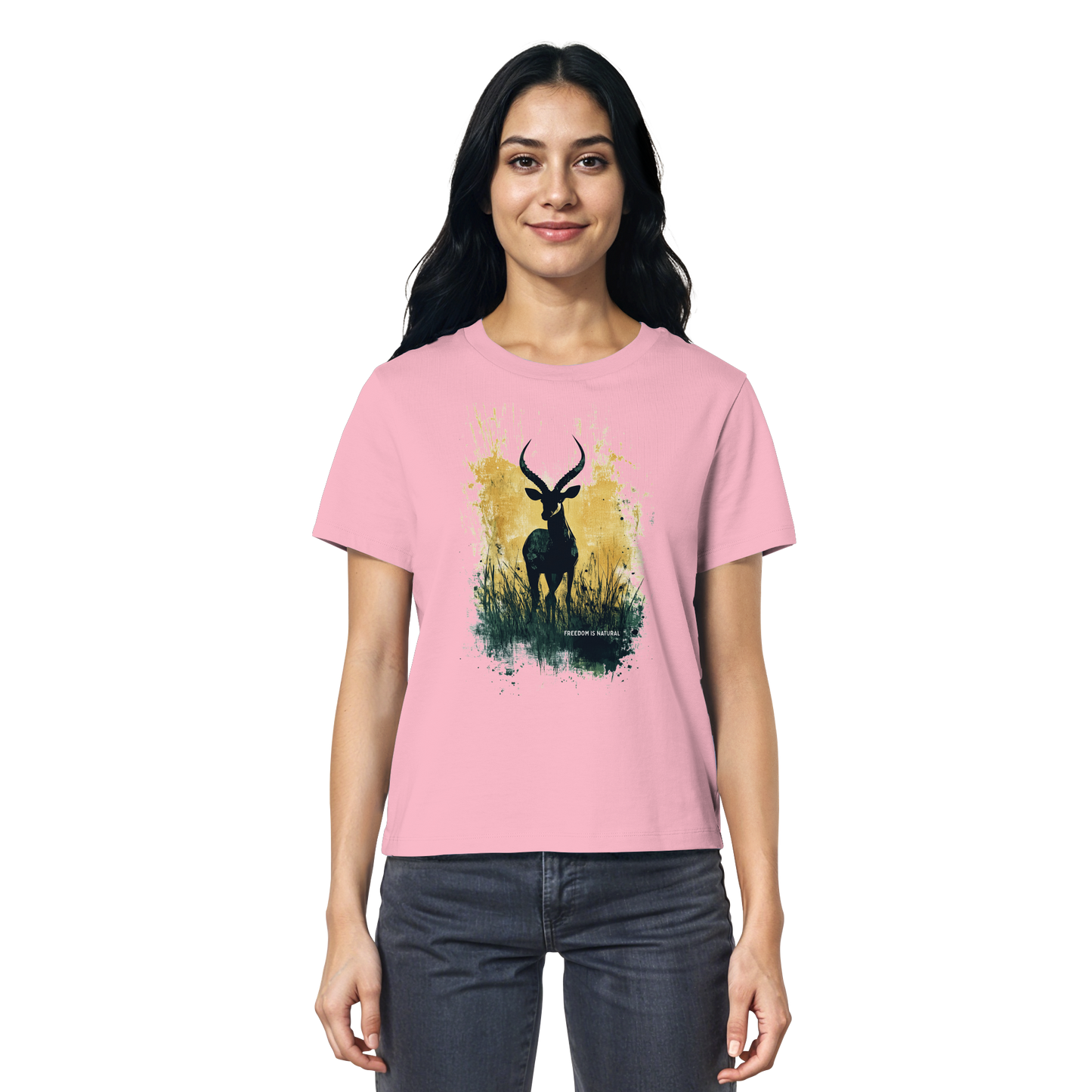 Antilope Watercolor Style - Ladies Organic Shirt