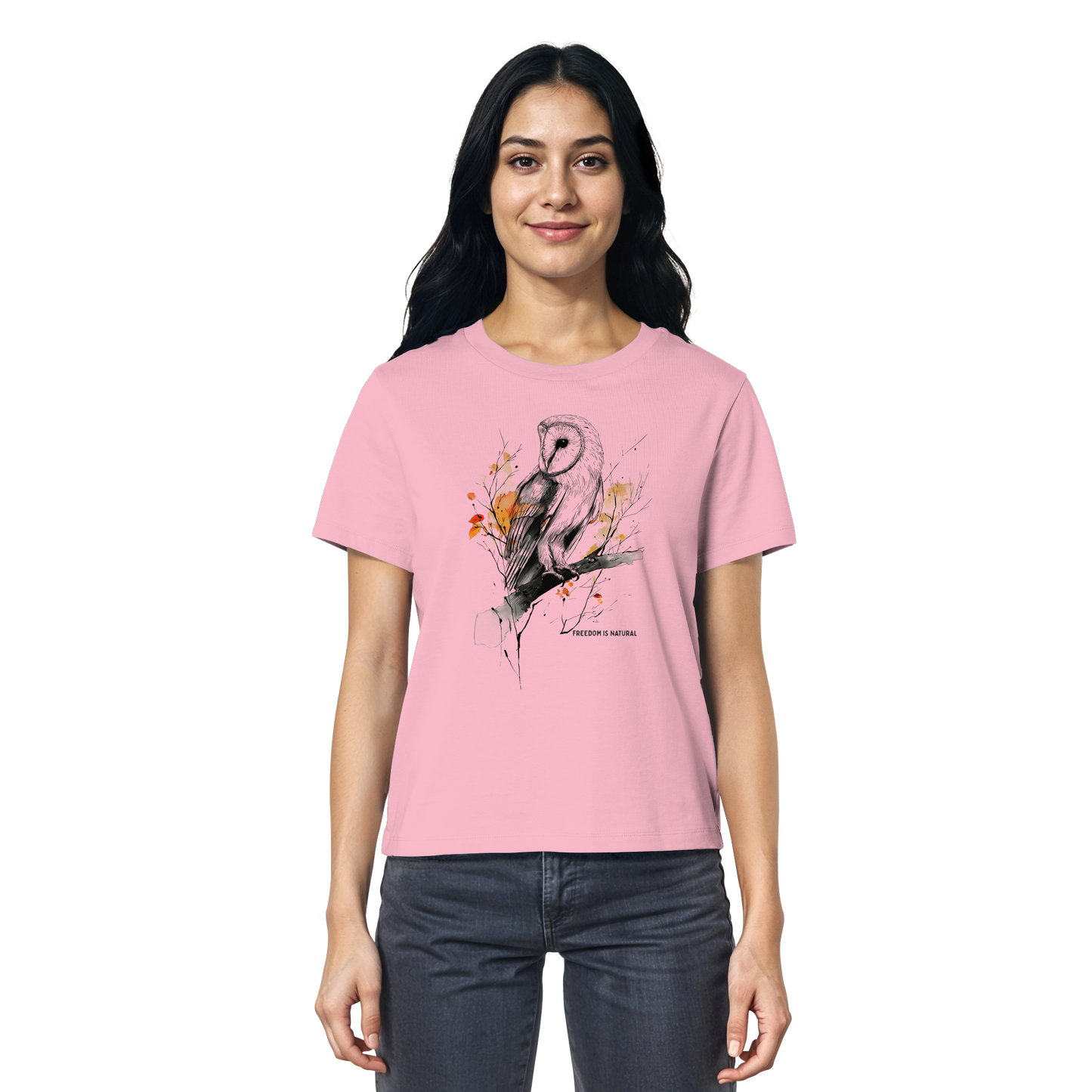 Eule Sketch Art Style - Ladies Organic Shirt