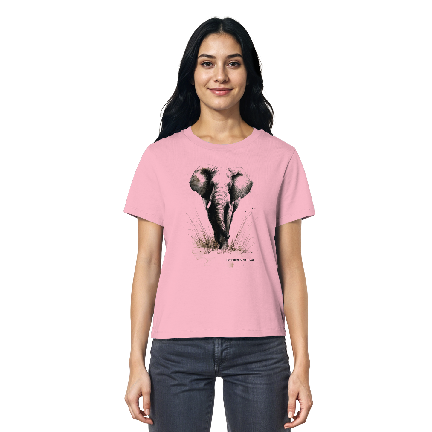Elefant Sketch Art Style - Ladies Organic Shirt