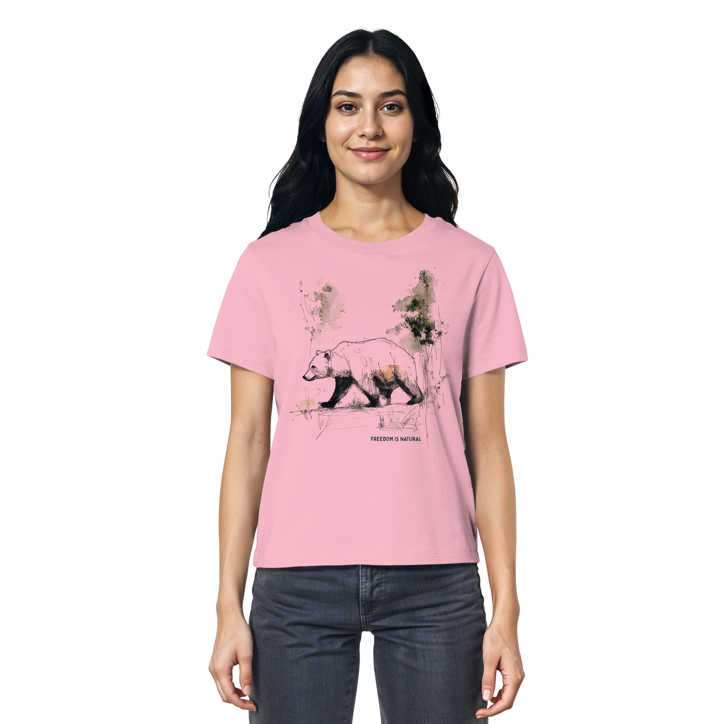 Bär Sketch Art Style - Ladies Organic Shirt