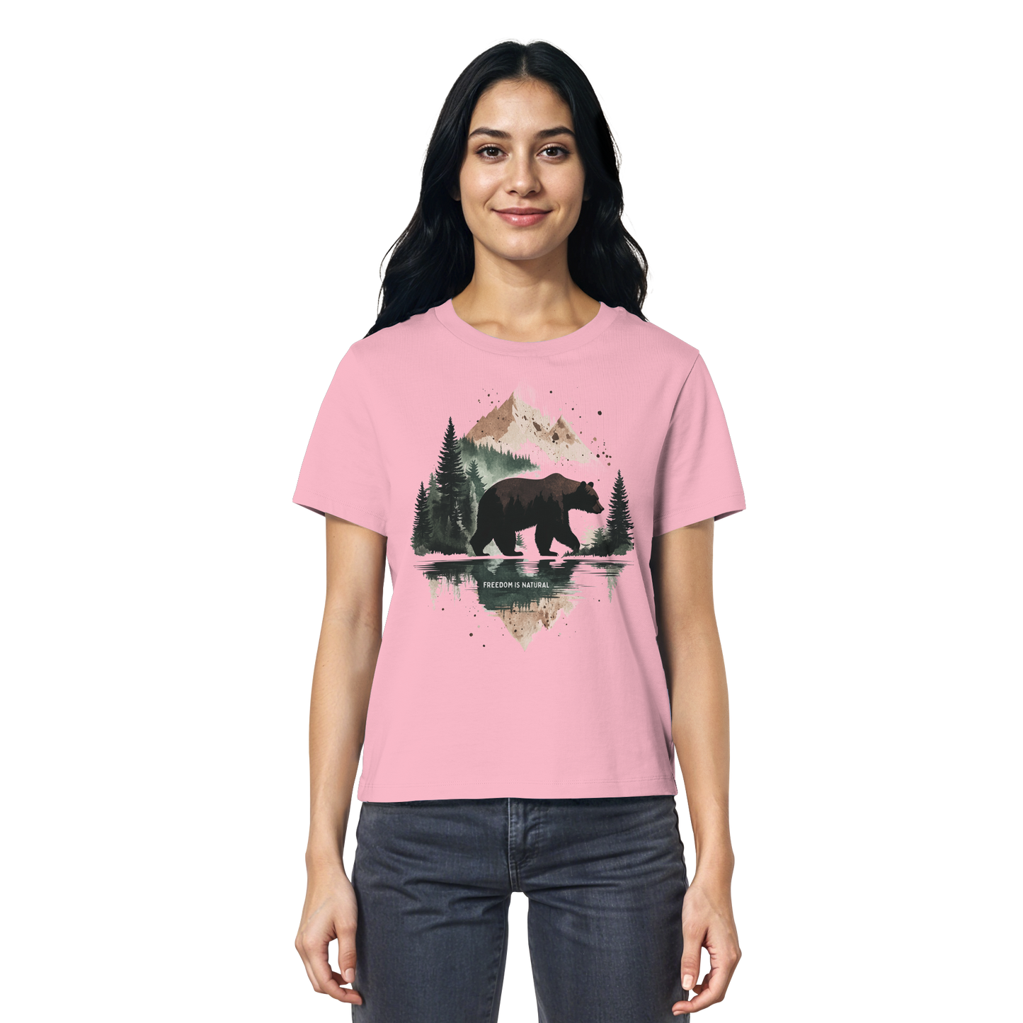 Bär Watercolor Style - Ladies Organic Shirt