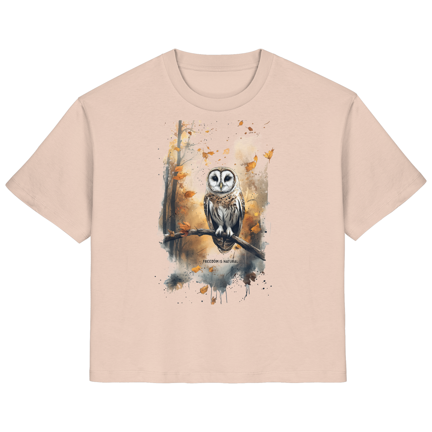 Eule Watercolor Style - Ladies Organic Shirt