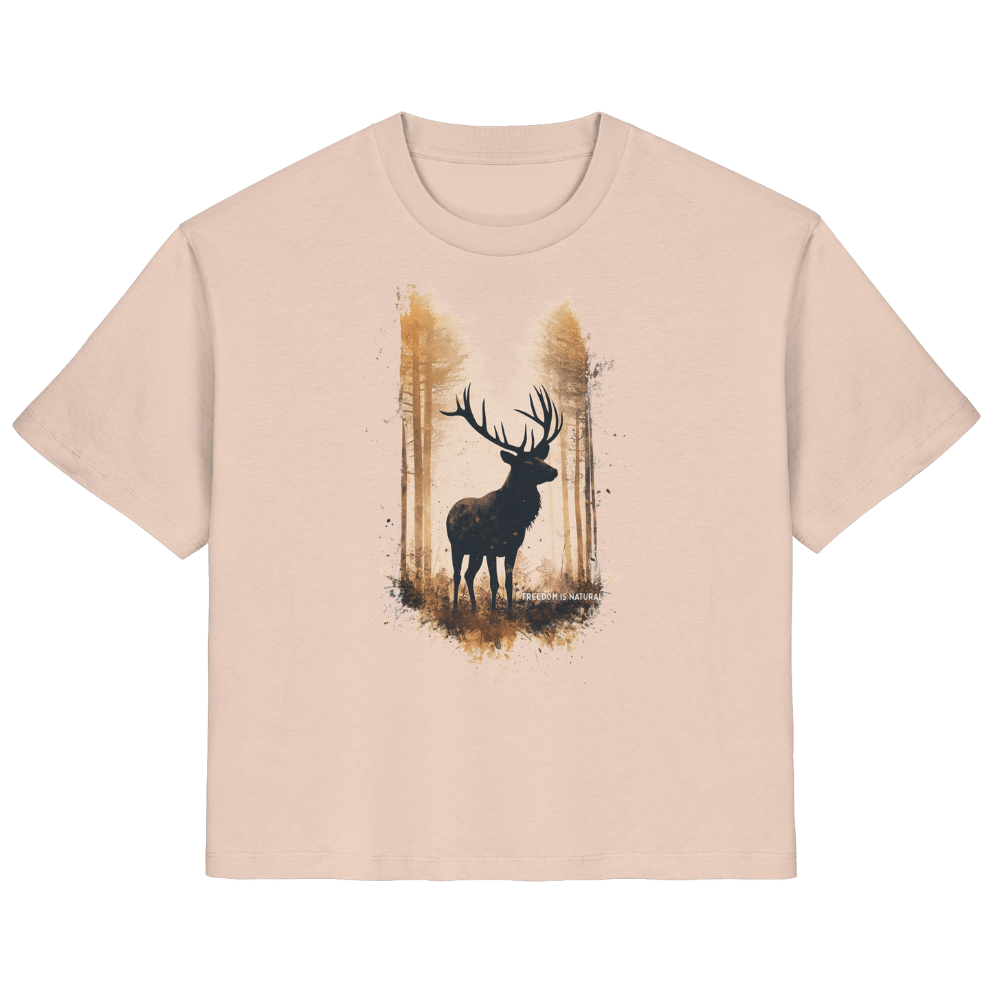 Hirsch Watercolor Style - Ladies Organic Shirt