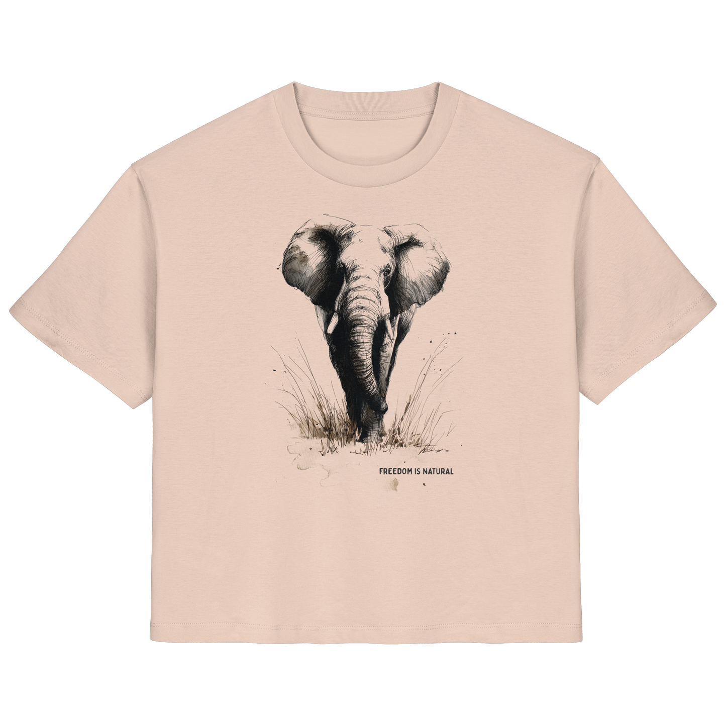 Elefant Sketch Art Style - Ladies Organic Shirt