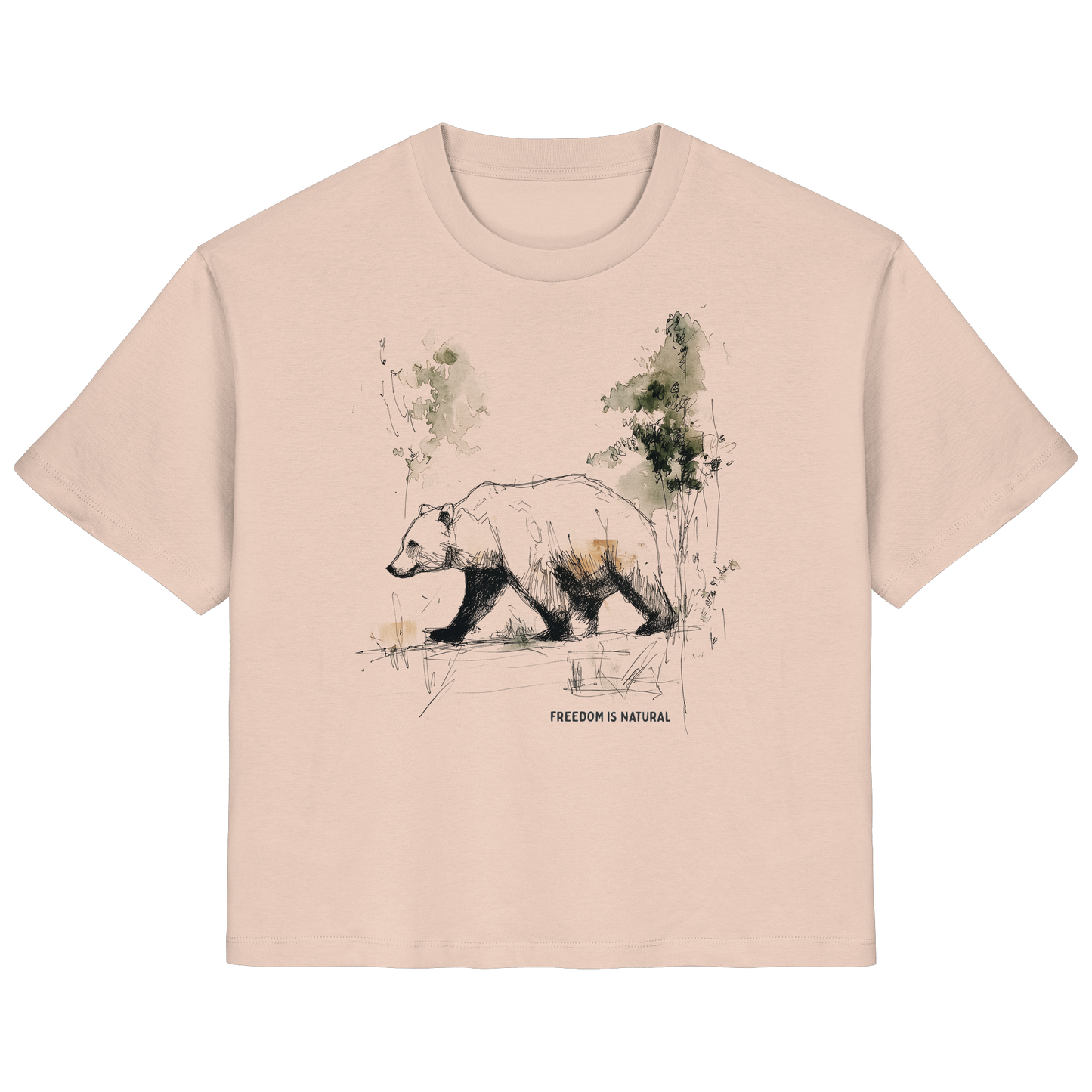 Bär Sketch Art Style - Ladies Organic Shirt