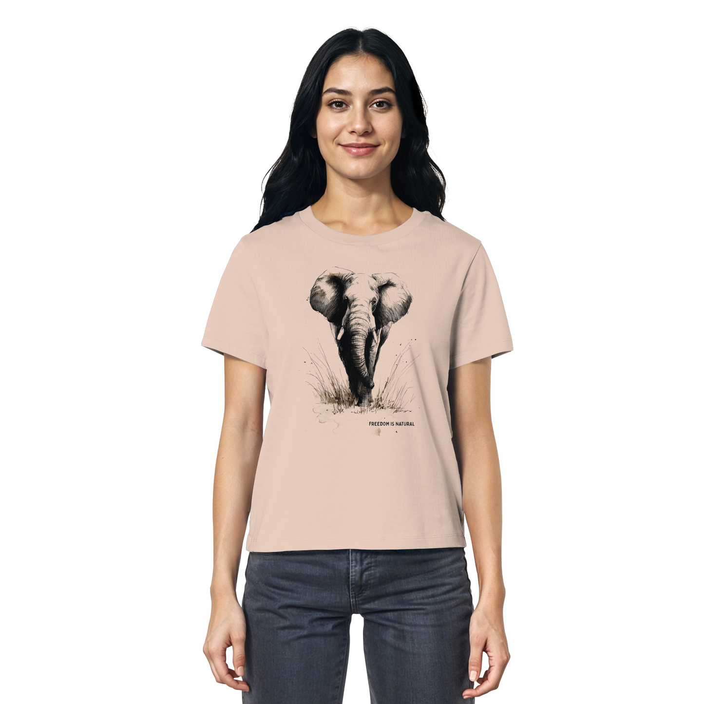 Elefant Sketch Art Style - Ladies Organic Shirt