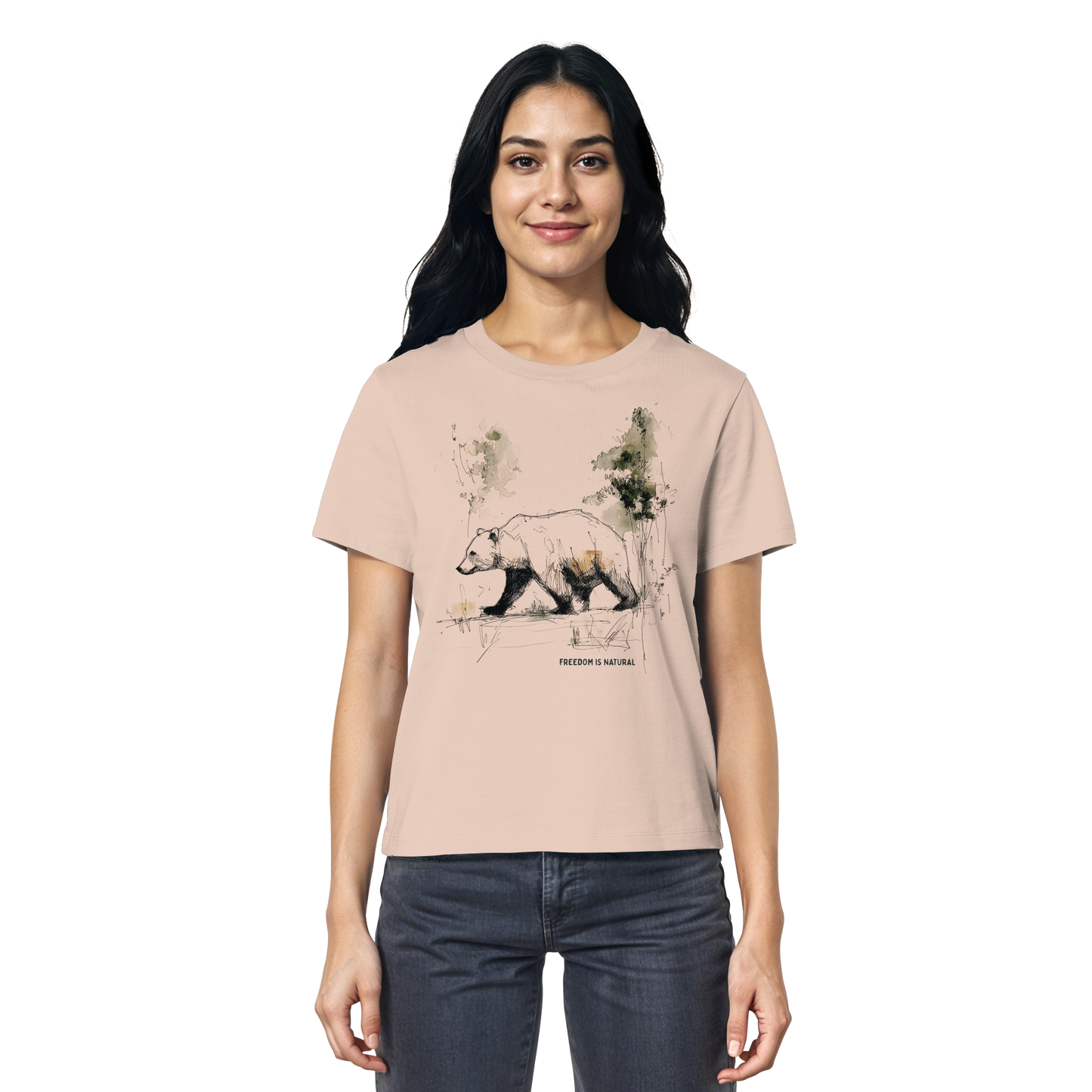 Bär Sketch Art Style - Ladies Organic Shirt