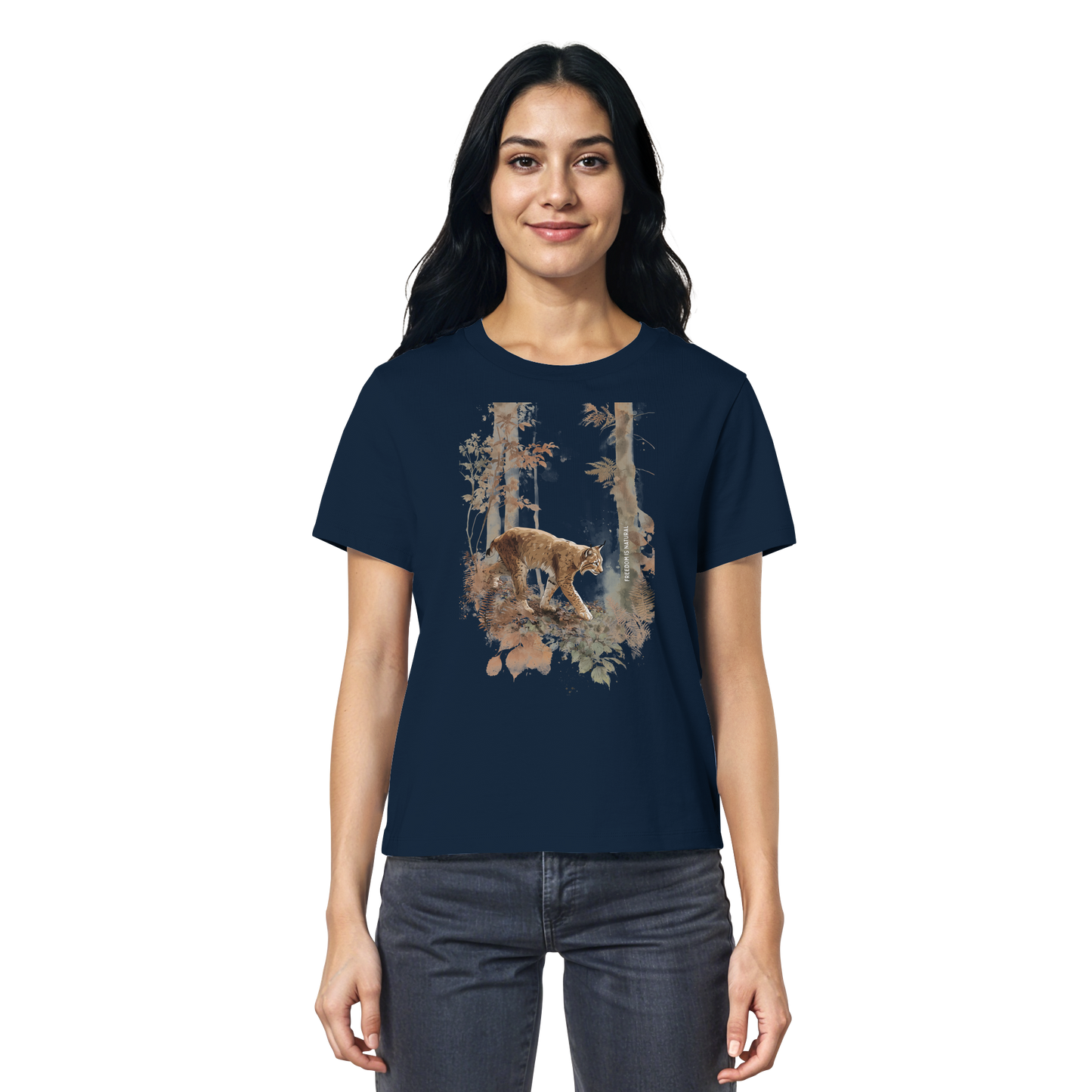 Luchs Watercolor Style - Ladies Organic Shirt