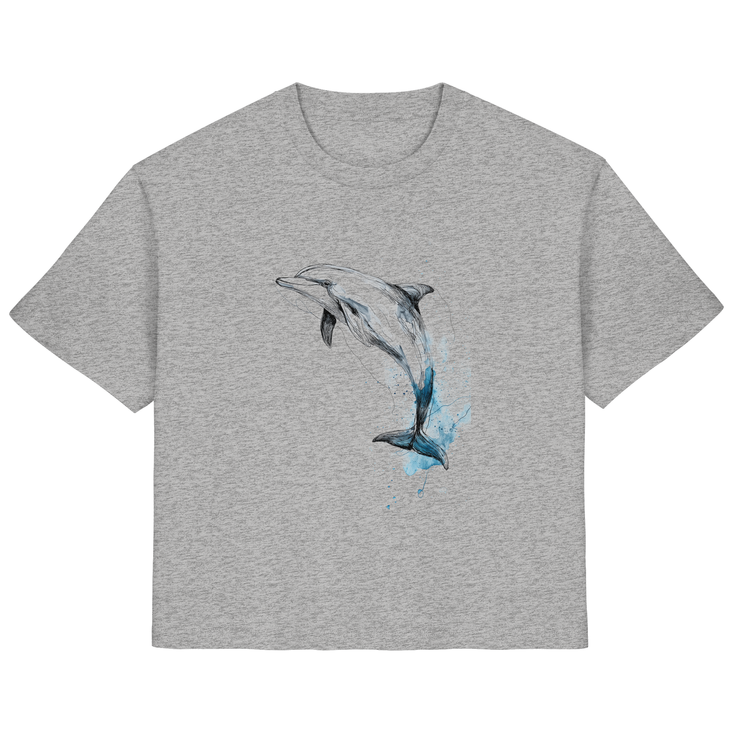 Delphin Watercolor Style - Ladies Organic Shirt
