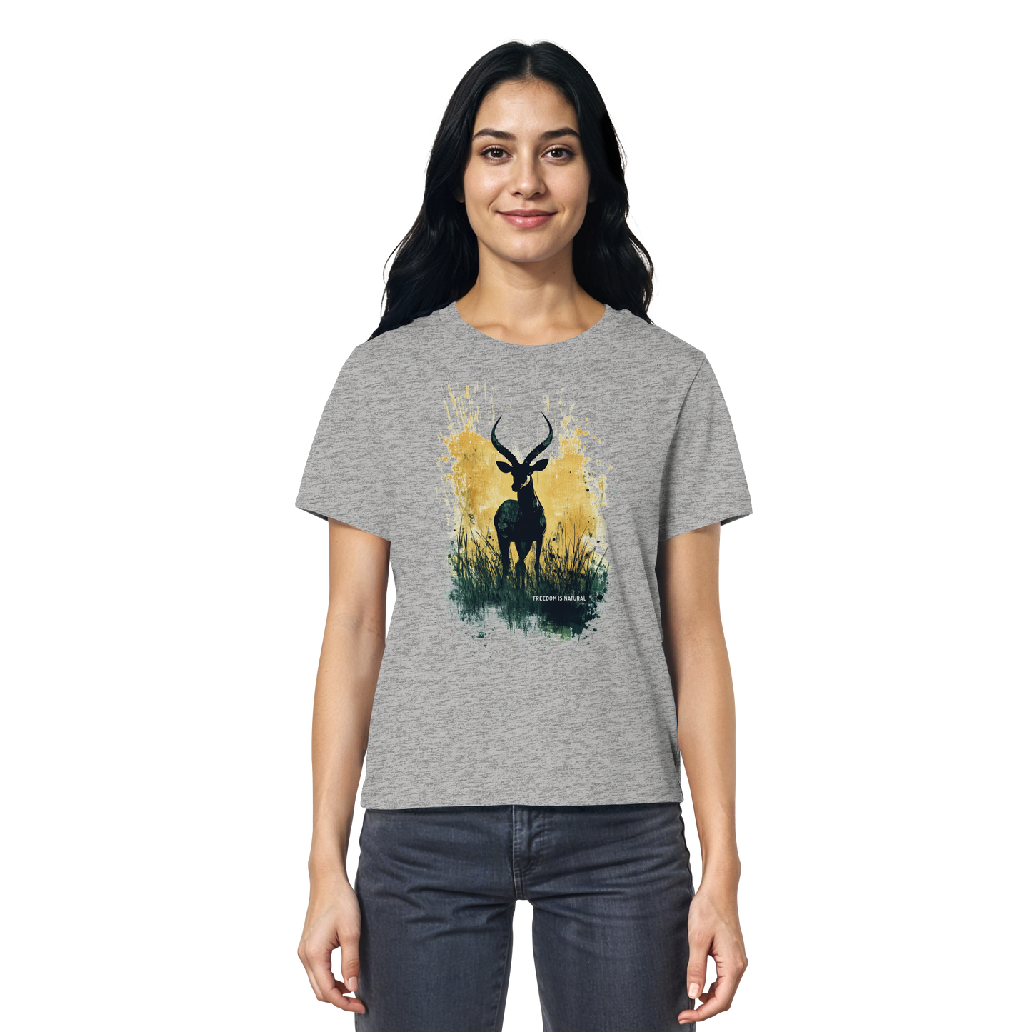 Antilope Watercolor Style - Ladies Organic Shirt
