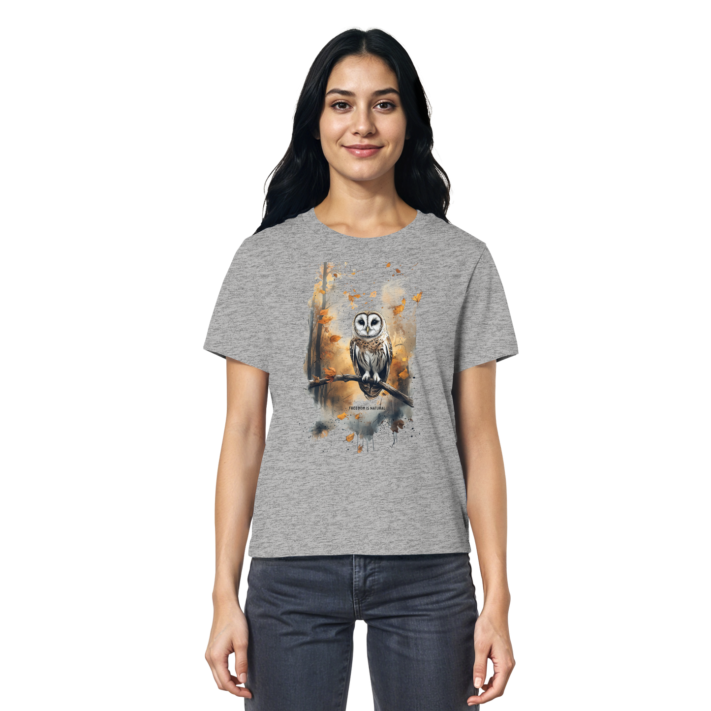 Eule Watercolor Style - Ladies Organic Shirt