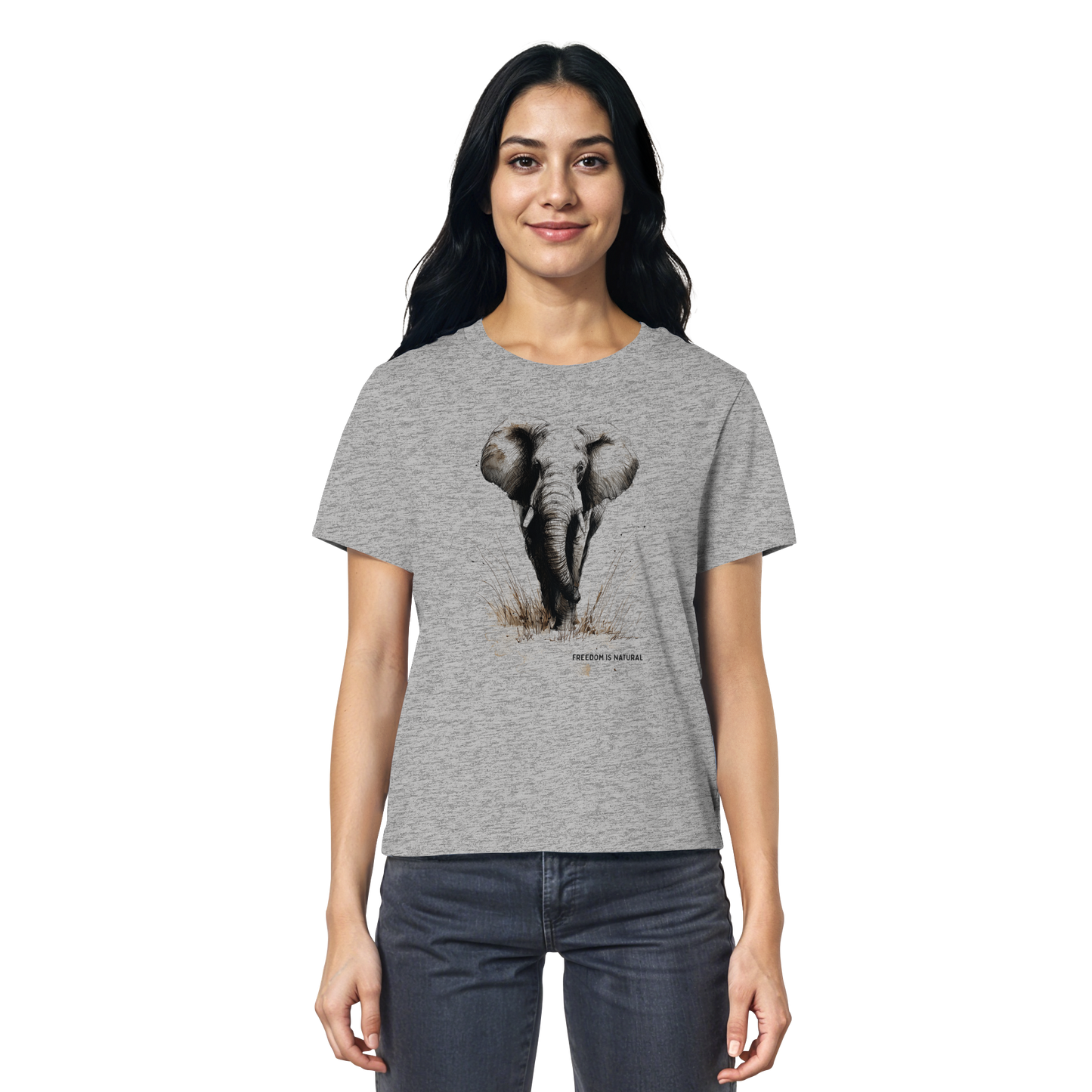 Elefant Sketch Art Style - Ladies Organic Shirt