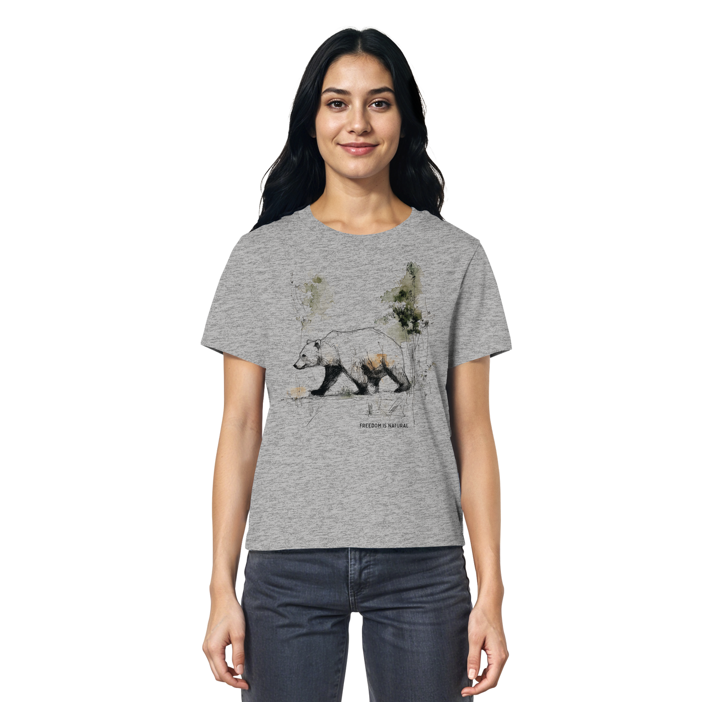 Bär Sketch Art Style - Ladies Organic Shirt