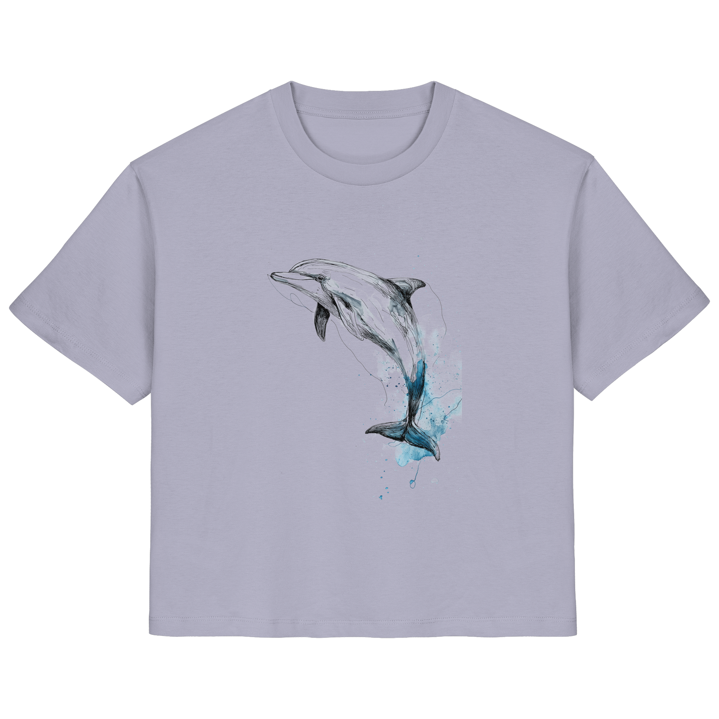 Delphin Watercolor Style - Ladies Organic Shirt
