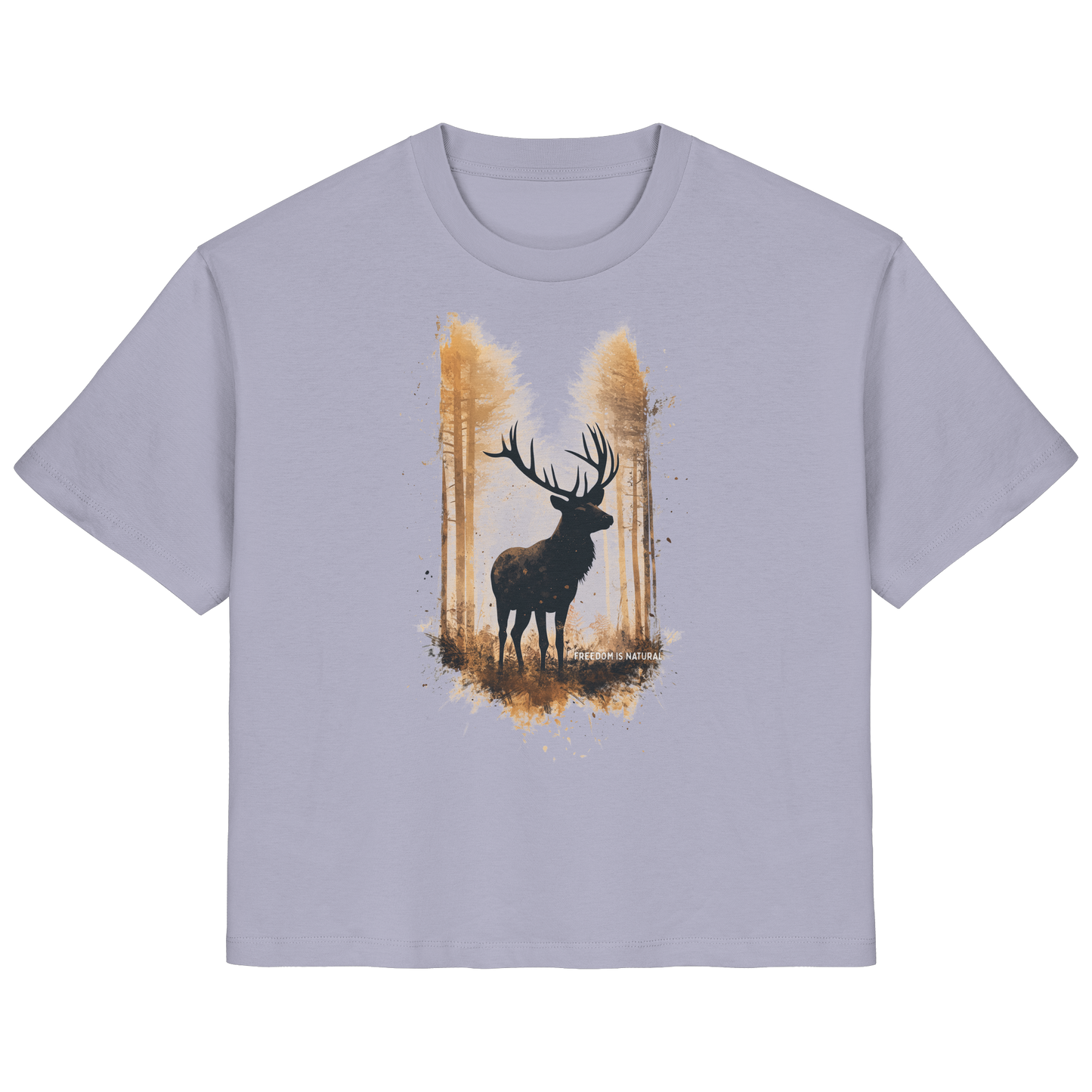 Hirsch Watercolor Style - Ladies Organic Shirt