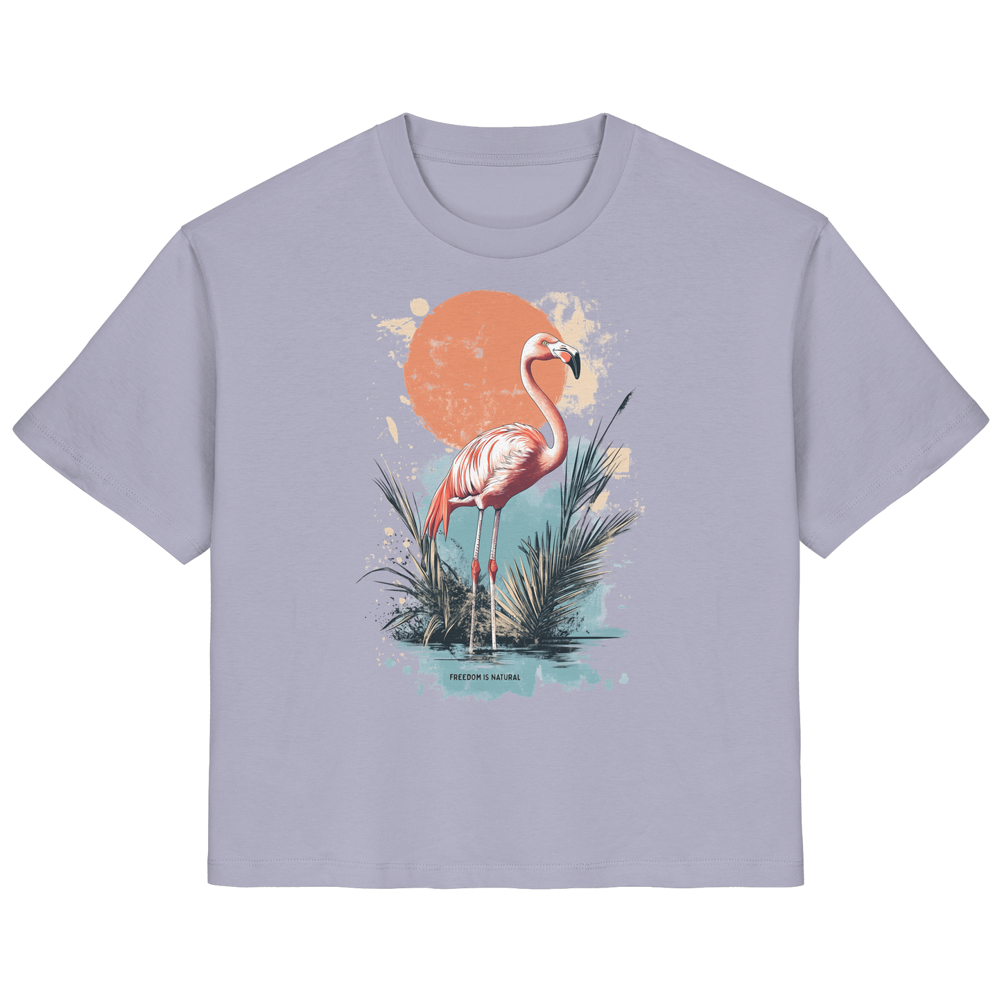 Flamingo Watercolor Style - Ladies Organic Shirt
