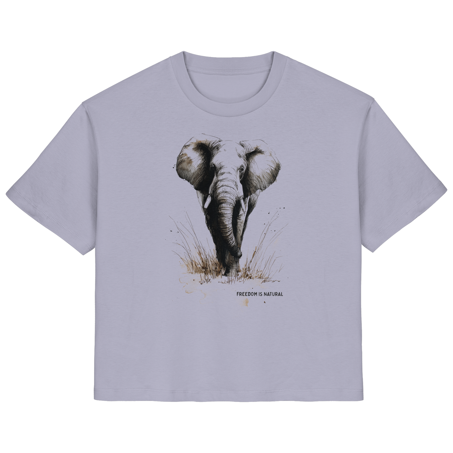 Elefant Sketch Art Style - Ladies Organic Shirt