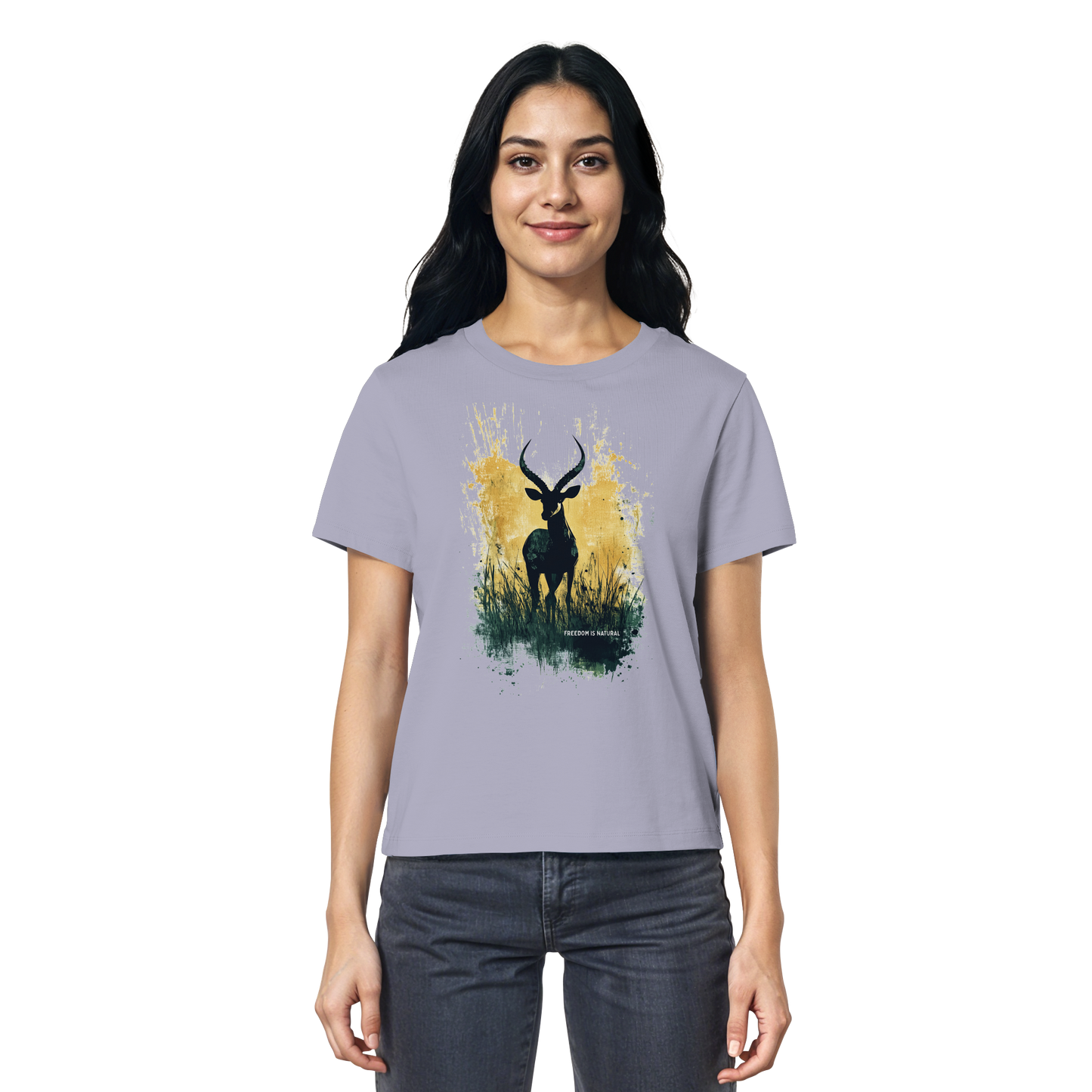 Antilope Watercolor Style - Ladies Organic Shirt