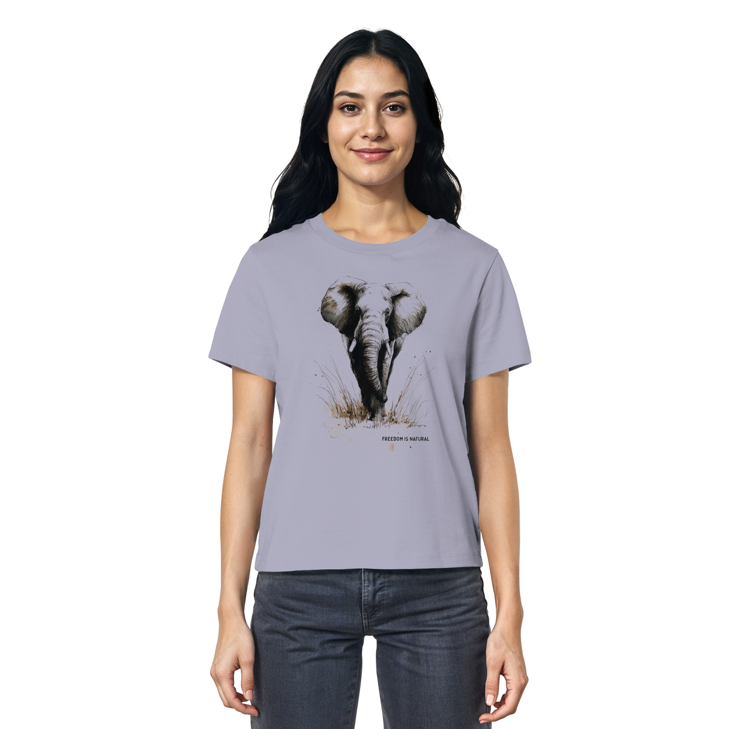 Elefant Sketch Art Style - Ladies Organic Shirt