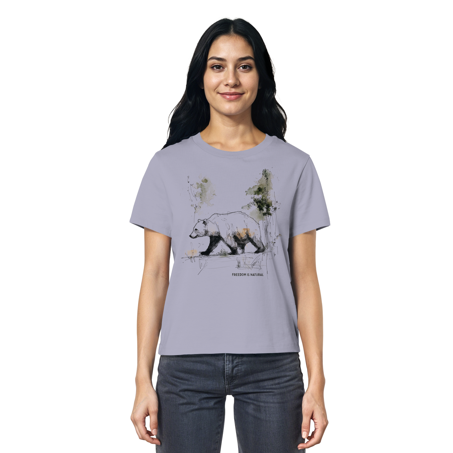 Bär Sketch Art Style - Ladies Organic Shirt