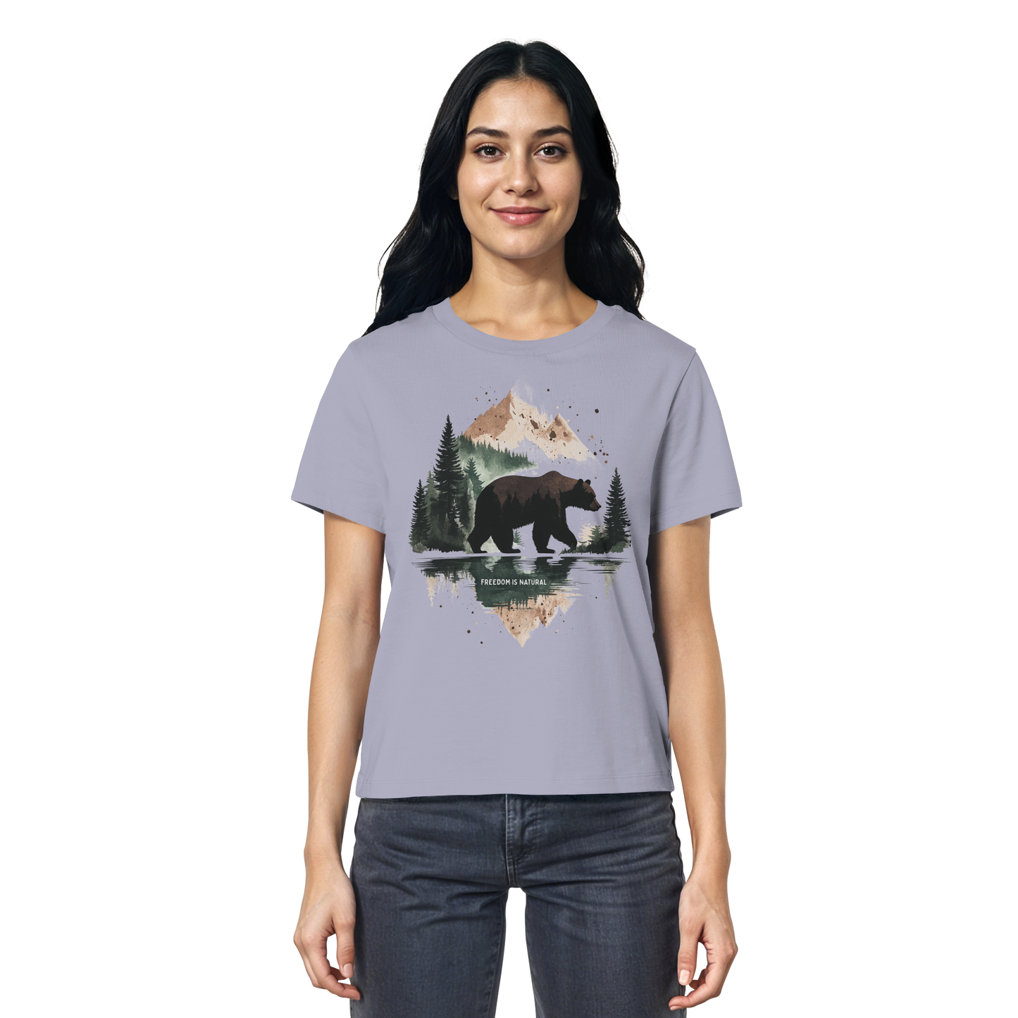 Bär Watercolor Style - Ladies Organic Shirt