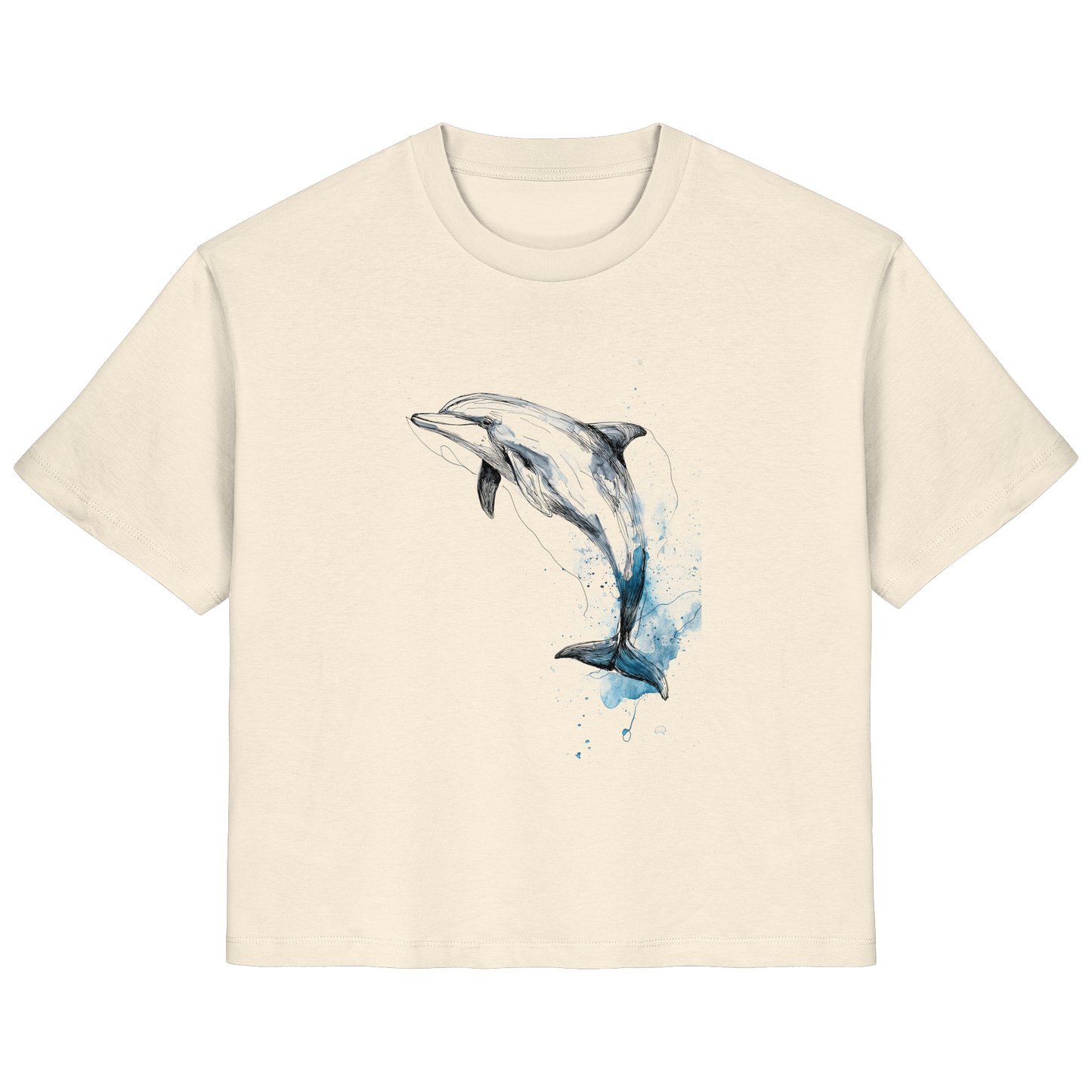 Delphin Watercolor Style - Ladies Organic Shirt