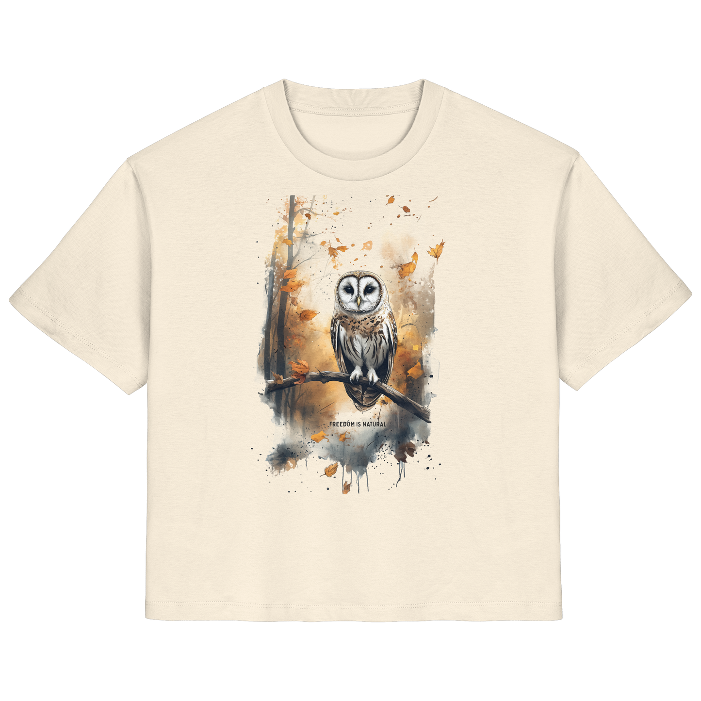 Eule Watercolor Style - Ladies Organic Shirt
