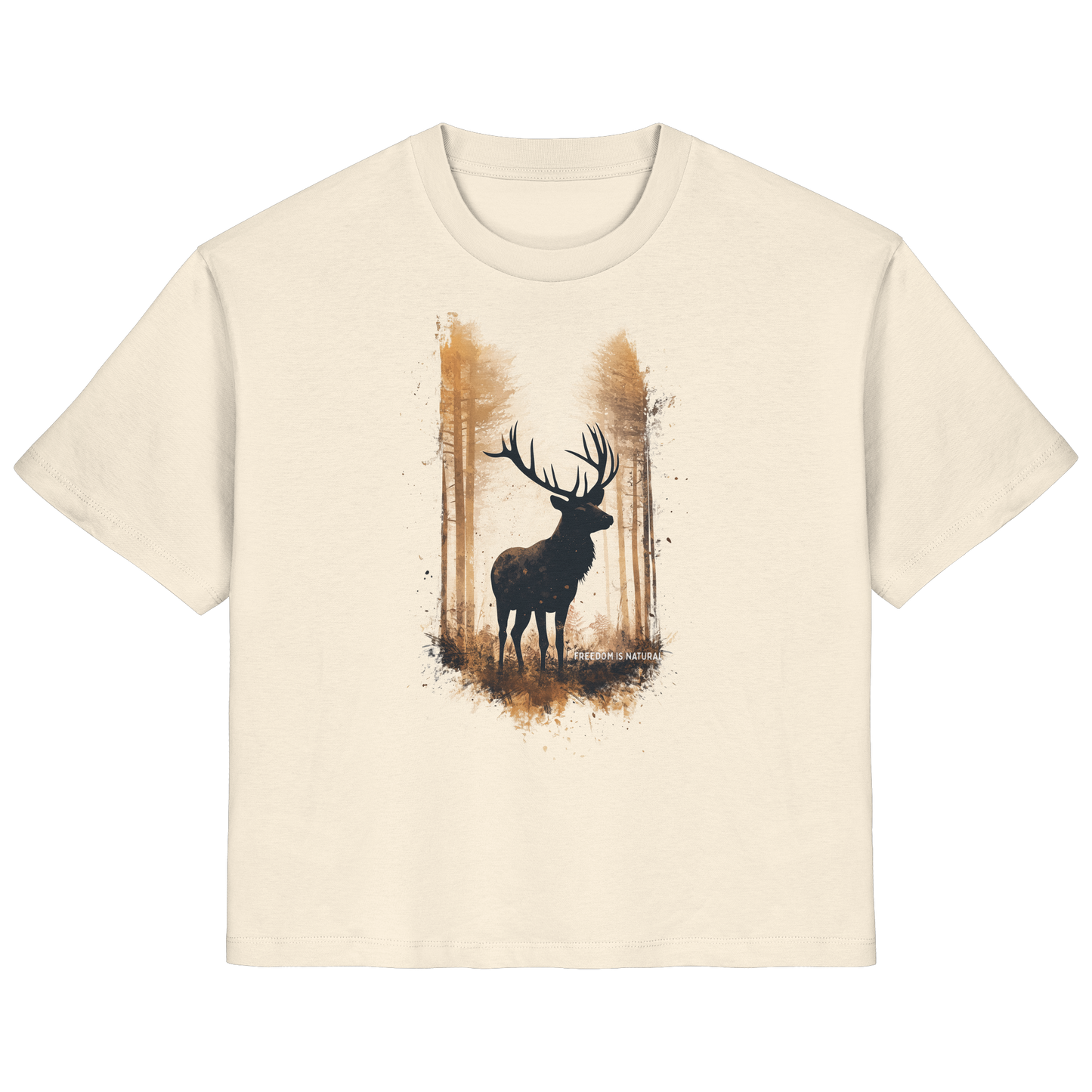 Hirsch Watercolor Style - Ladies Organic Shirt