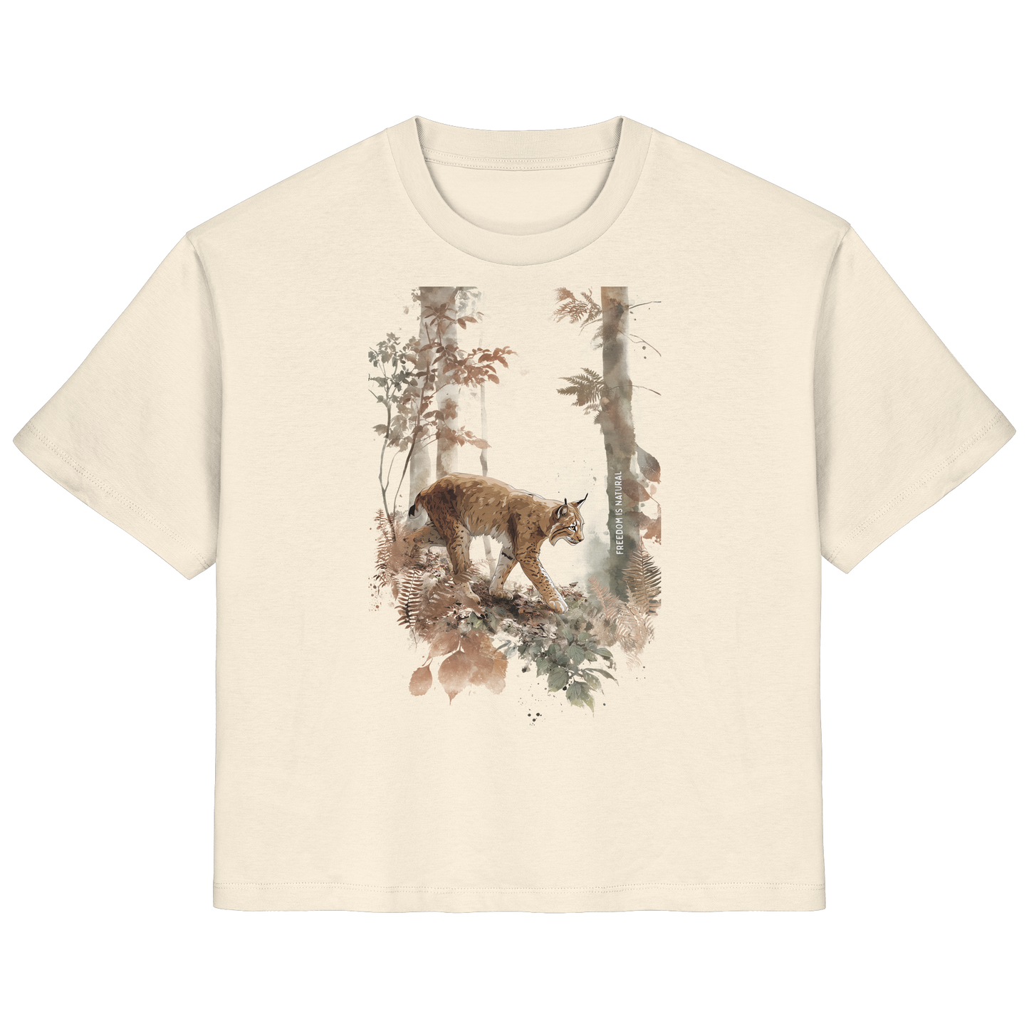 Luchs Watercolor Style - Ladies Organic Shirt