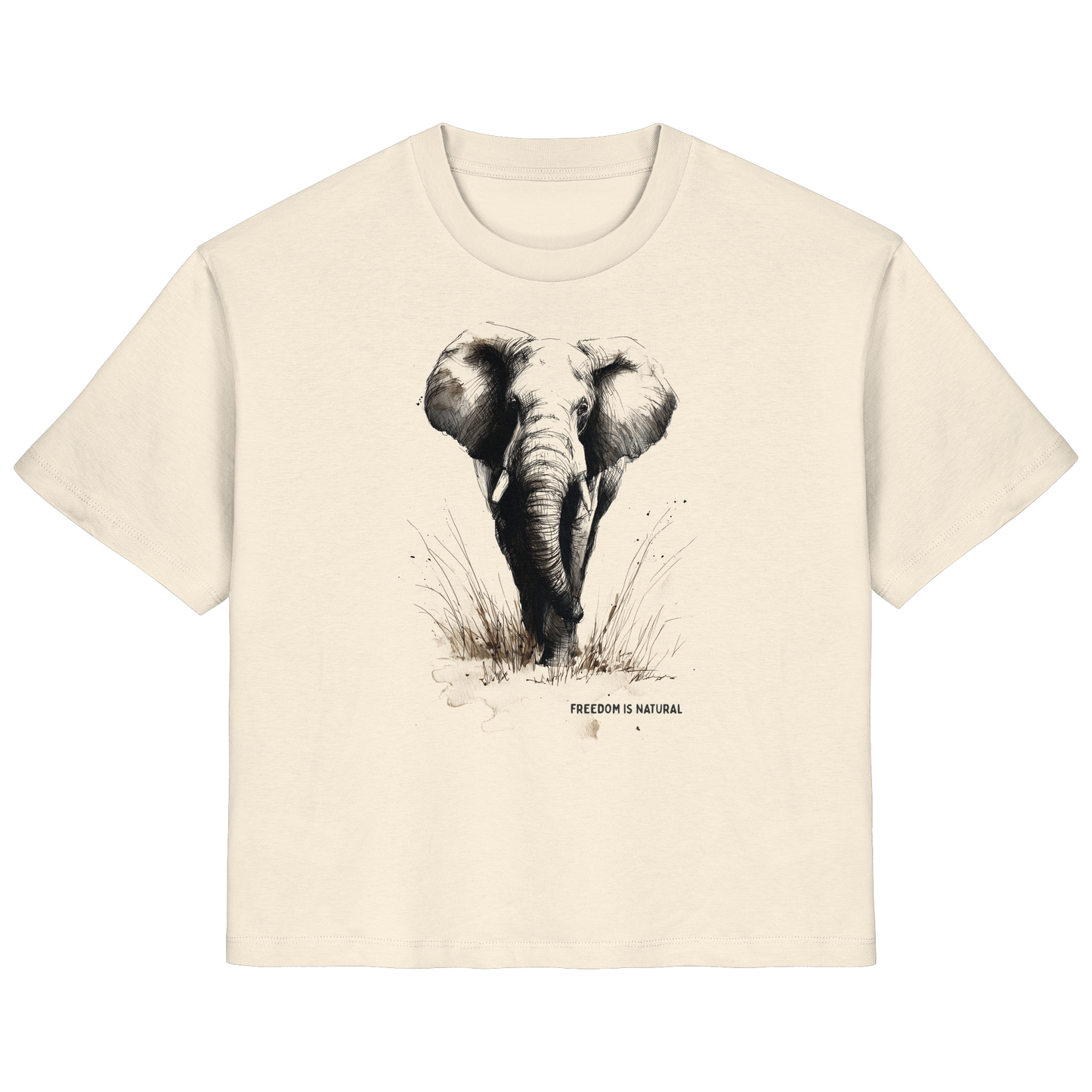 Elefant Sketch Art Style - Ladies Organic Shirt