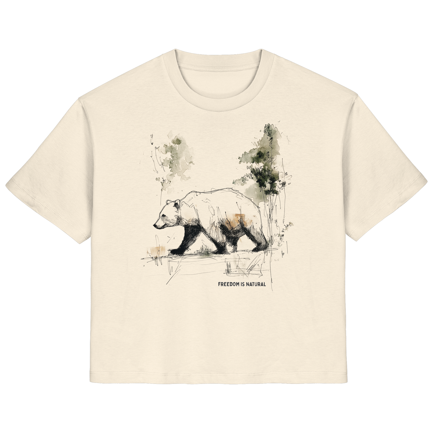 Bär Sketch Art Style - Ladies Organic Shirt