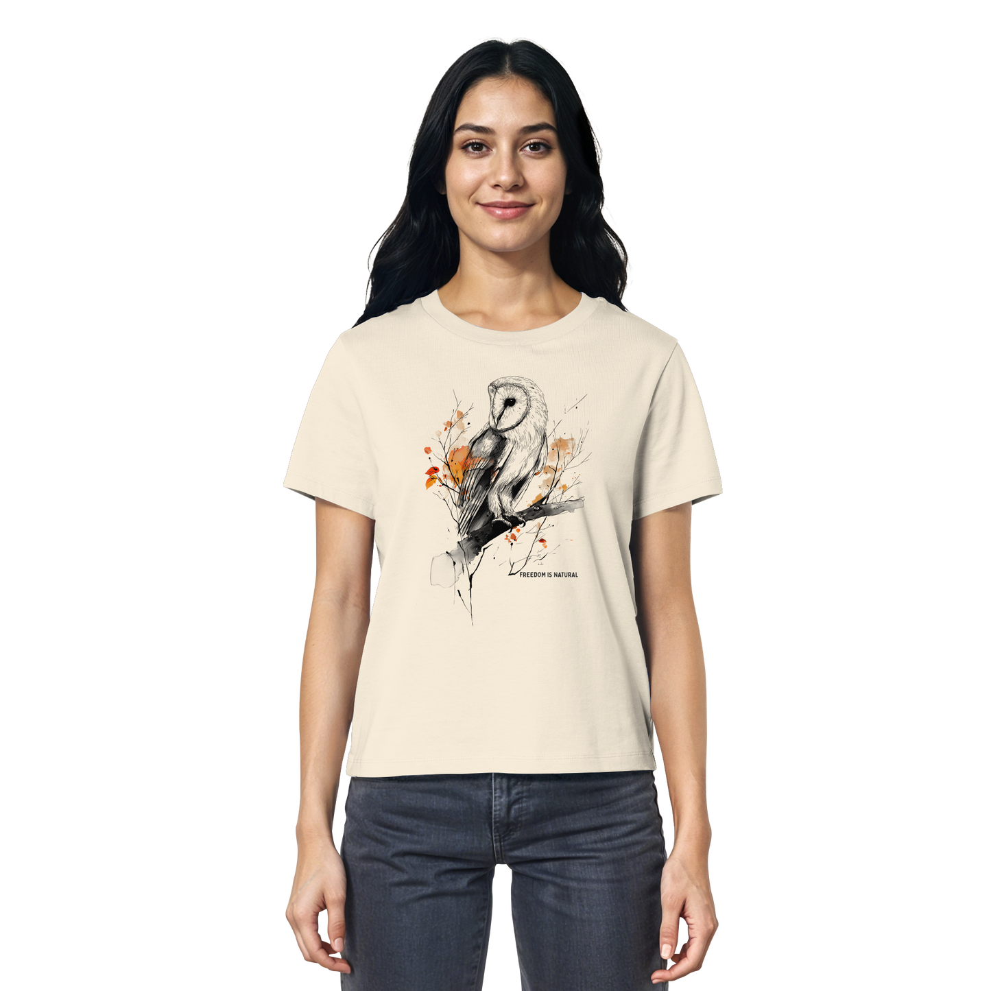 Eule Sketch Art Style - Ladies Organic Shirt