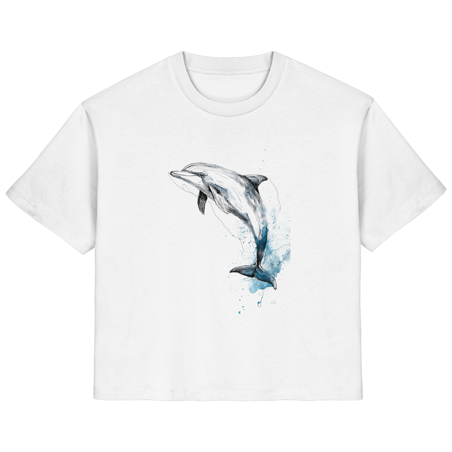 Delphin Watercolor Style - Ladies Organic Shirt