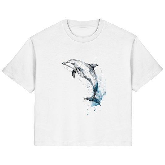Delphin Watercolor Style - Ladies Organic Shirt